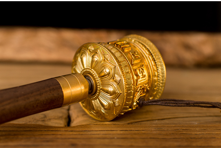 藏传佛教用品 纯铜手摇转经筒 西藏转经轮 如法法器 转经桶