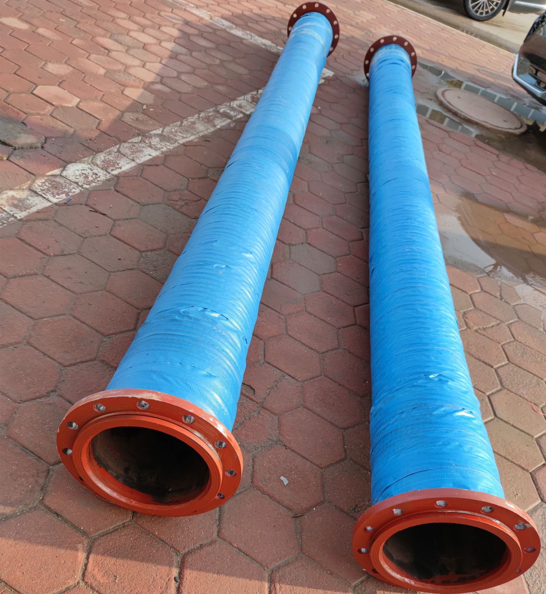 负压螺旋钢丝排污橡胶管法兰连接胶管橡胶管负压管16公斤压力软管