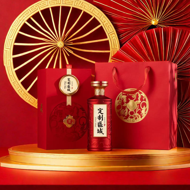 贵州茅台镇白酒 定制53度酱香型纯粮食酒过年喜宴酒礼盒款整箱批