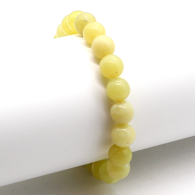 柠檬玉,8mm柠檬玉手链,柠檬玉半成品异形各种玉石可质询