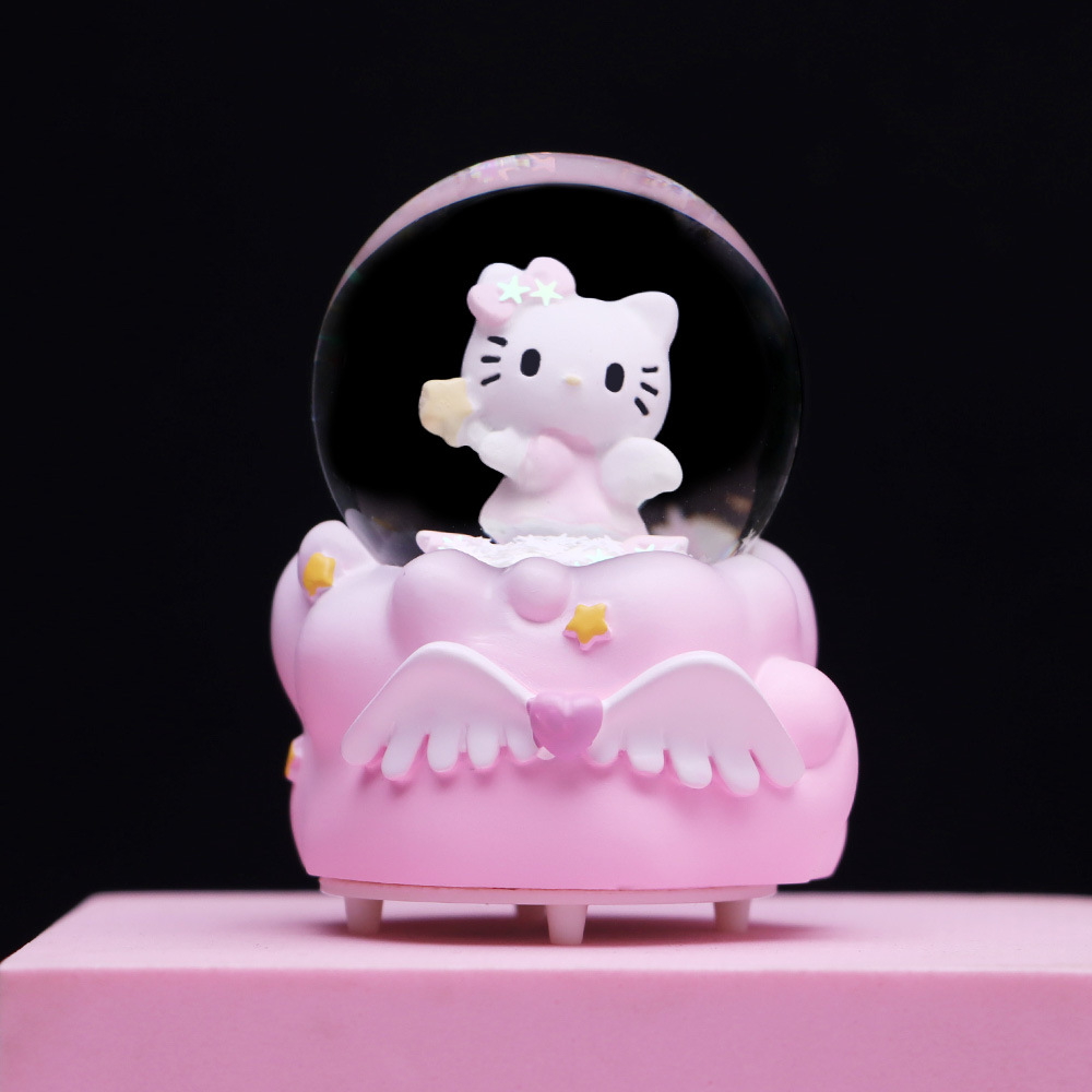 Angel Ktrabbit Mini Small Sized Crystal Ball Colorful Light Decoration Cute Cartoon Students' Birthday Present Boutique