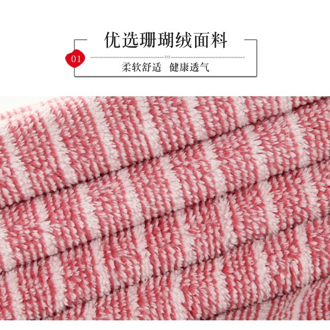 Factory Wholesale Coral Fleece Narrow Strip Towel Water-Absorbing Quick-Drying Soft and Thickened Face Towel Household Adult Face Towel