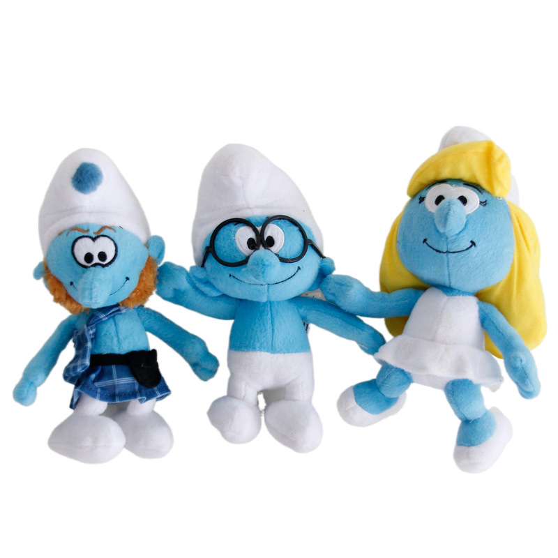 跨境可爱蓝妹妹儿童公仔玩偶毛绒库存玩具小号送女生礼物地推