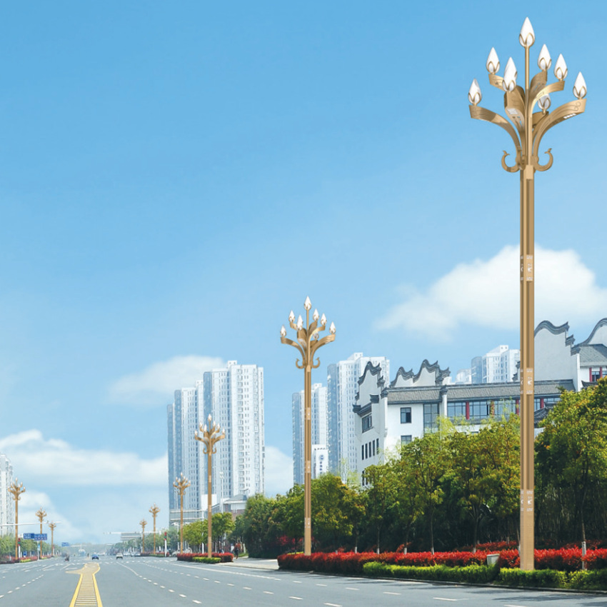 厂家定制 金源专利定制高杆户外景观广场玉兰灯道路照明灯景观灯