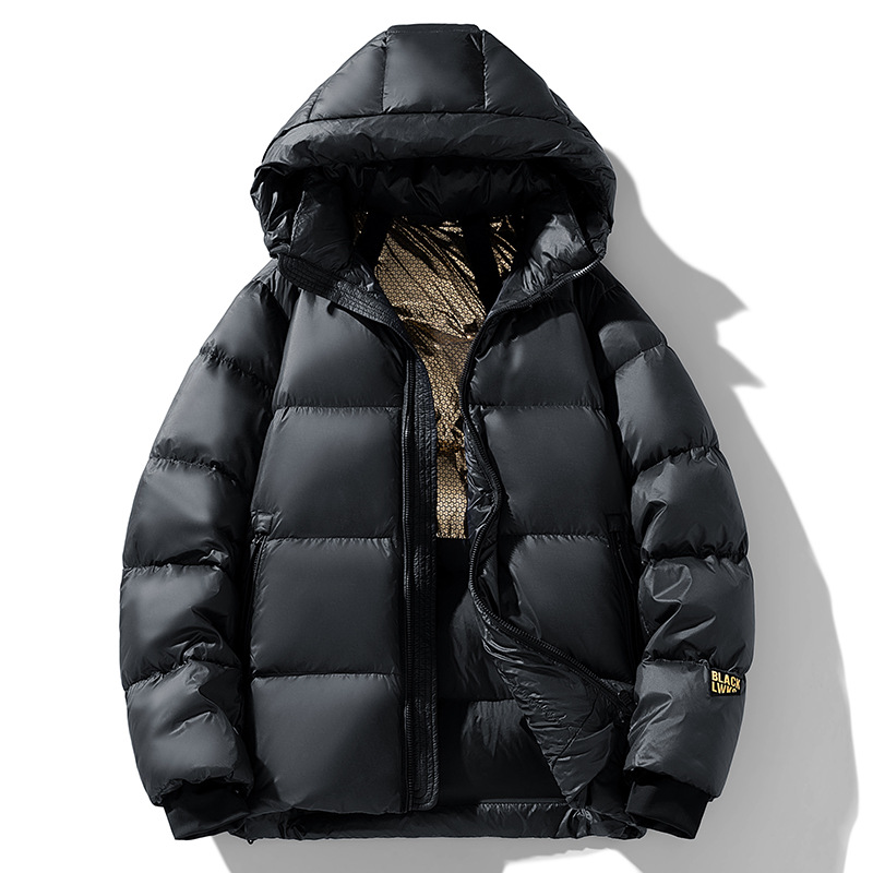 White Duck down Black Gold down Jacket Men's Winter New Trendy Windproof Warm Thickened Couple's Baggy Coat Winter Clothes