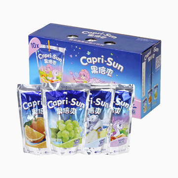 德国capri-sun果倍爽儿童果汁橙味解渴饮料整箱批发网红饮品200ml