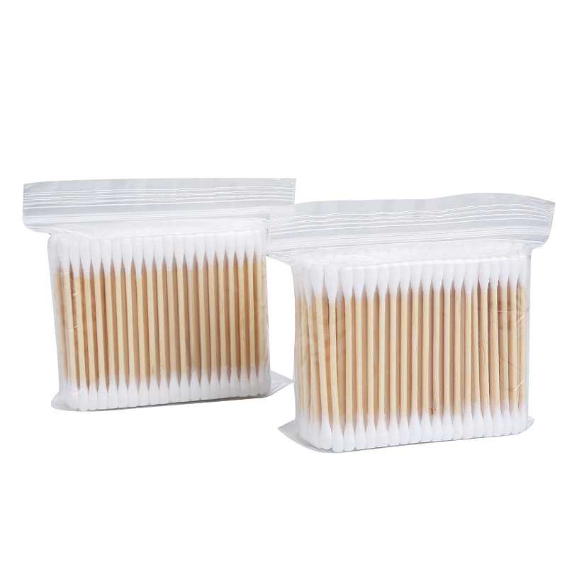 200 Bags Fantastic Ear Picker Portable Disposable Cotton Swabs Alcohol Disinfection Cotton Swab Double-Headed Cosmetic Cotton Swab Cotton Swab