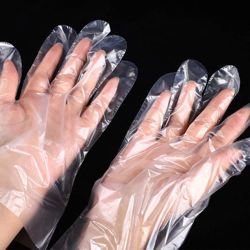 Disposable Gloves for Food Separately Packaged Plastic Transparent Gloves Thickened Film PE Gloves Wholesale Gloves