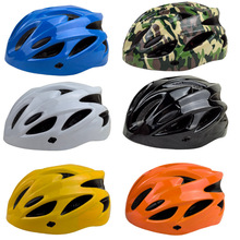 普通一体单车自行车骑行头盔一体成型男女山地车骑行滑步车头盔