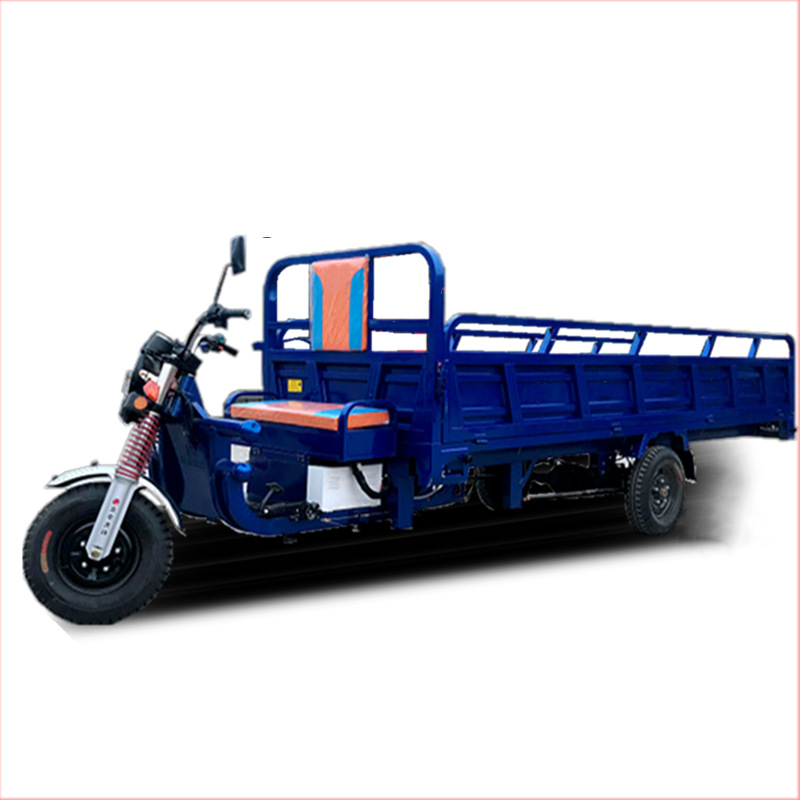 4米斗工厂车间仓库拉料搬运电动大三轮车工地建材拉货载重平板车