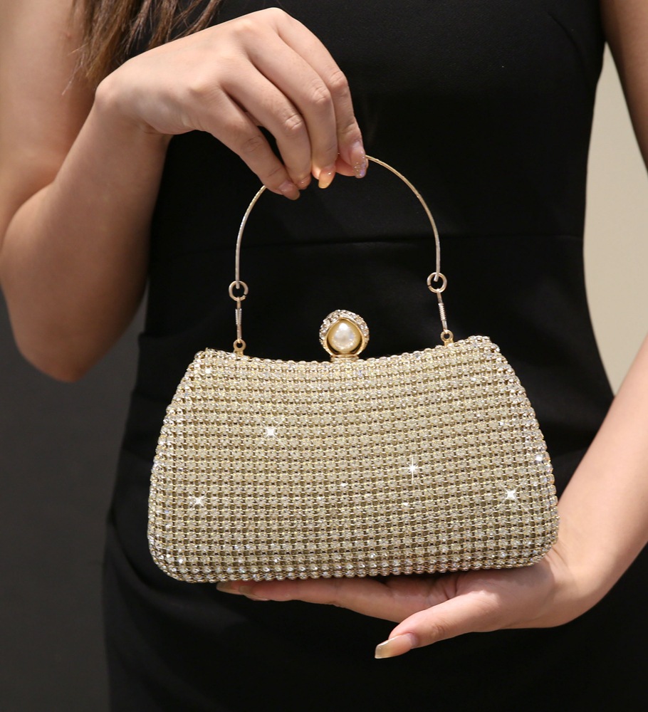 新品名媛水钻手拿包时尚手提包奢华大气宴会包小方包晚宴包礼服包