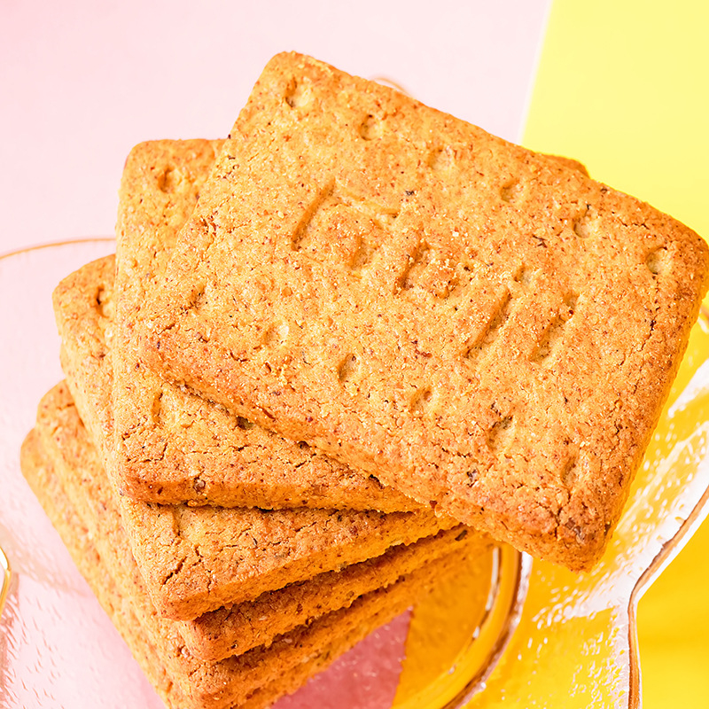散装轻卡高纤粗粮代餐饼干健康休闲零食膳食纤维代餐饼干 350g/盒