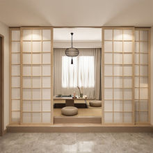 福维尼 中式屏风隔断客厅茶室舞台日式实木格子榻榻米装饰墙卧室