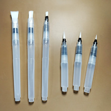 自来水笔工厂直供尖头平头6支3支水溶彩铅储水毛笔灌水尼龙绘画笔