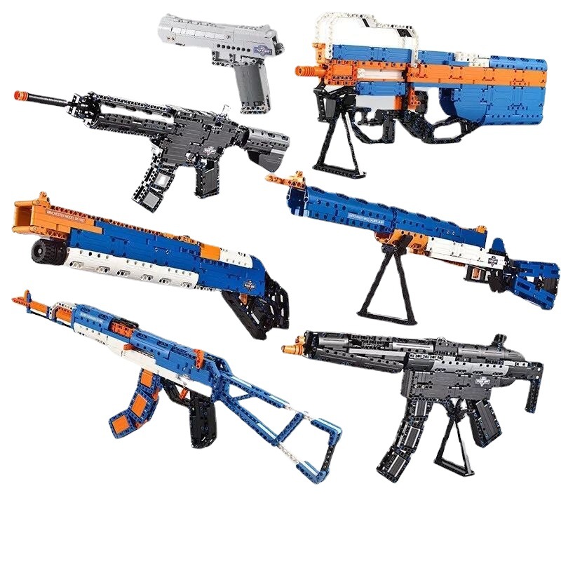 双鹰毛瑟步枪吃鸡积木枪械模型绝地求生98k兼容乐高军事积木玩具