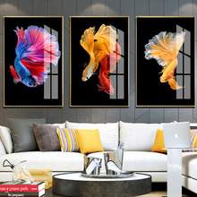 兰薇妮金鱼晶瓷画 5D客厅装饰画卧室墙挂画 厂家一件代发