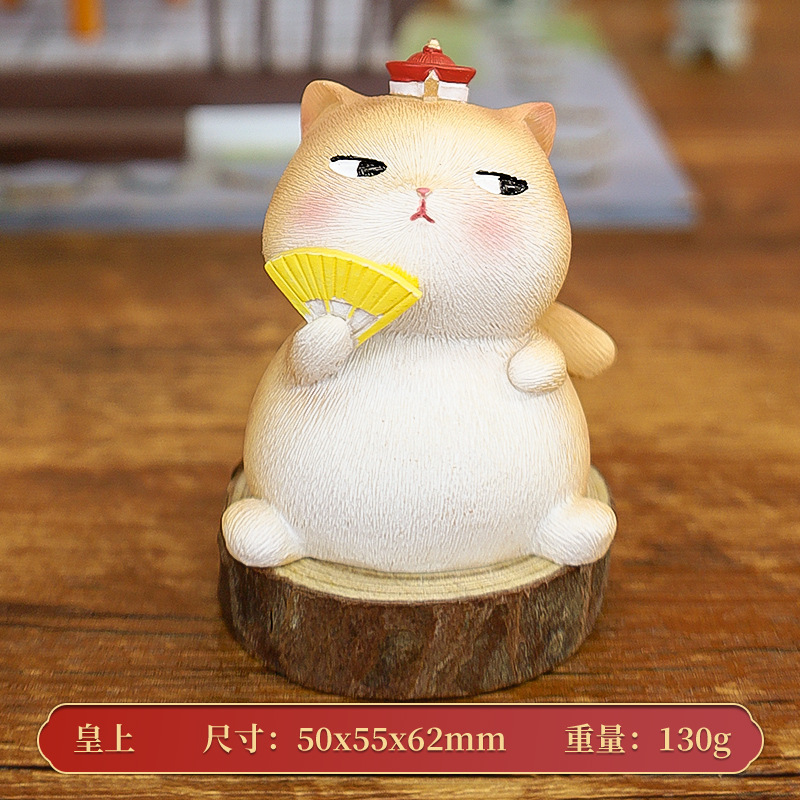 Court Cat Small Ornaments National Fashion Vintage Court Style Cat Doll Resin Crafts Desktop Decoration Creative Gift