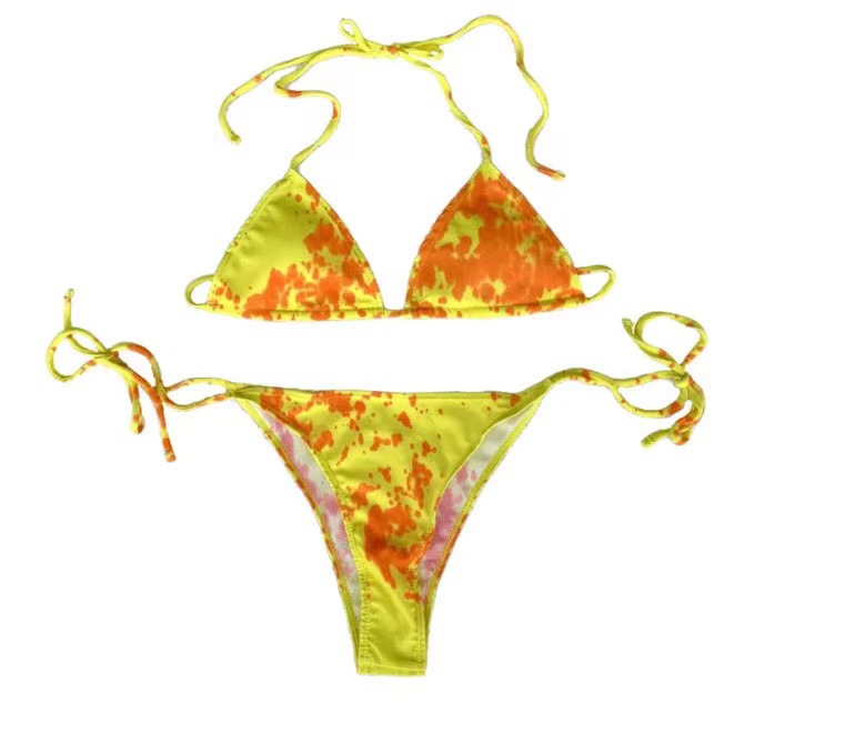 现货跨境爆款温感遇热遇水变色比基尼女bikini分体两件套泳衣泳装