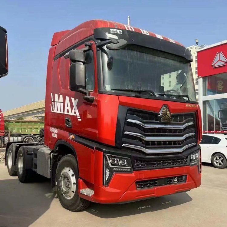 中国重汽max牵引车480马力国六排放红色灰色-阿里巴巴