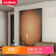 手绘油画风现代简约YZS晨光抽象画客厅油画手工玄关高级餐厅