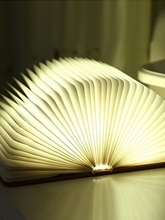 创意折叠书灯LED充电小夜灯批发生日礼物发光书本台灯床头氛围灯