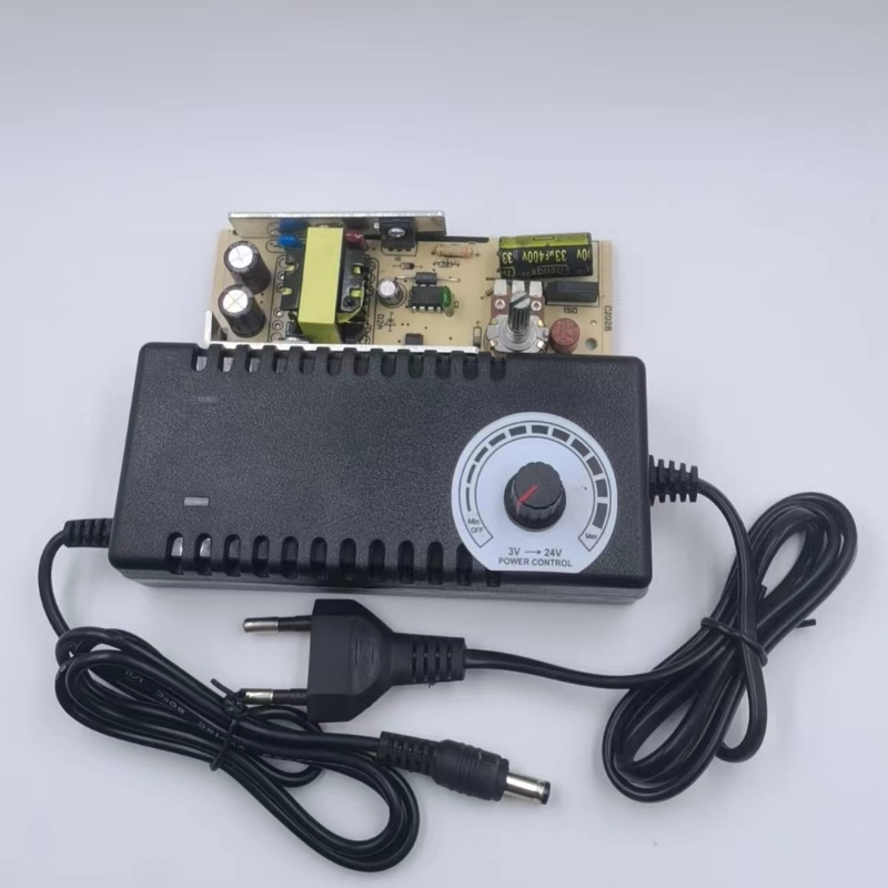 3-24V2A不带显示欧规可调电源适配器led灯带电机炮机 鼓风机水泵