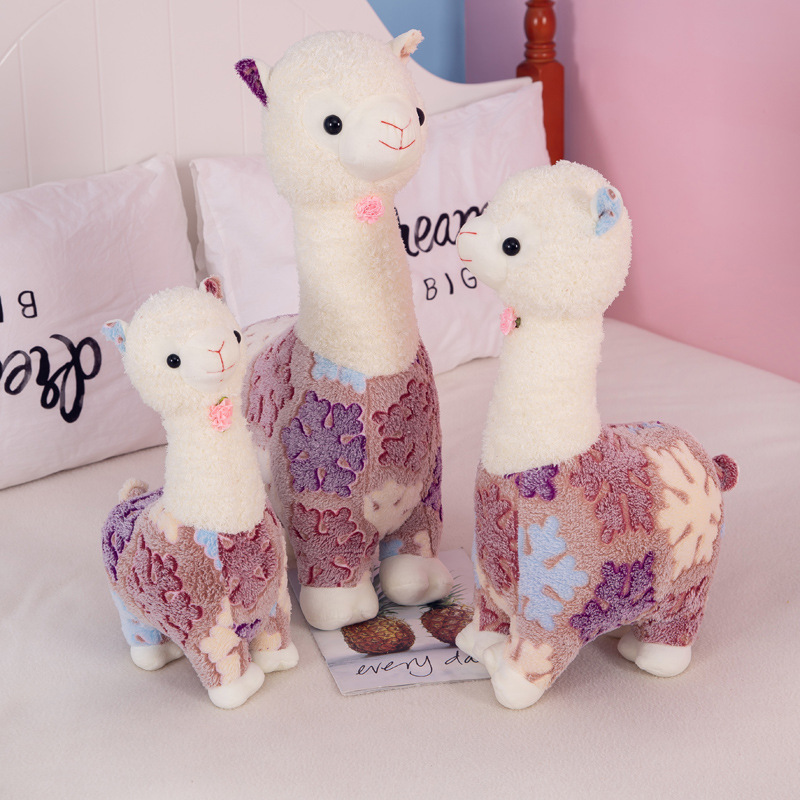 Alpaca Doll Plush Toys Cute Lamb Pillow Sleeping Ragdoll Children Doll Birthday Gift for Boys and Girls