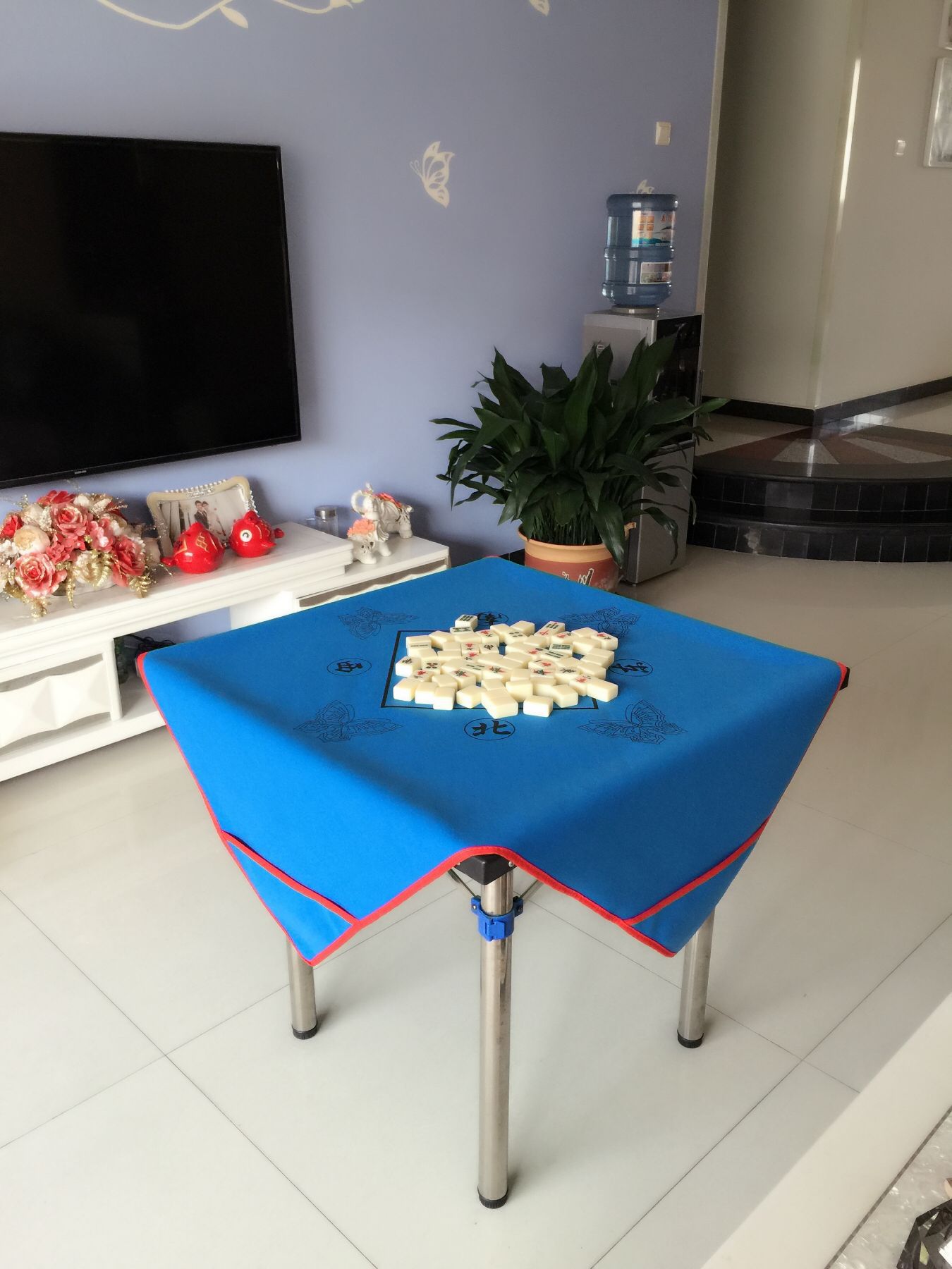 麻将桌布垫家用手搓加厚麻将桌布消音带兜麻将垫麻将布麻将毯包邮