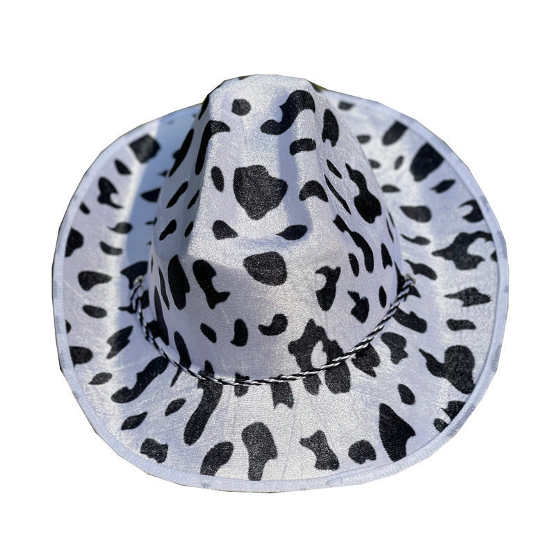 西部牛仔定型帽化妆舞会万圣节帽子奶牛牛仔球迷帽派对帽头饰cos