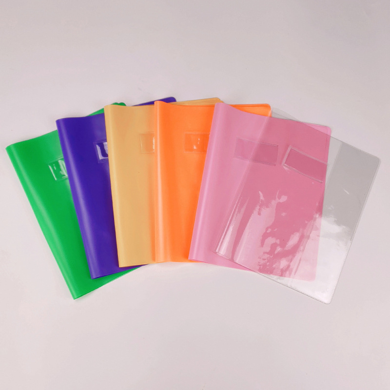 厂家定制学生pvc书套彩色书皮软质塑料包书皮笔记本透明封套-阿里巴巴