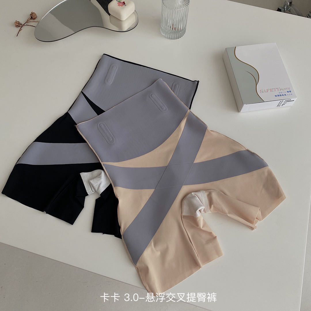 The same style of Kaka belly lift hip suspension pants fitness yoga seamless body cross can wear leggings safety pants women full figure