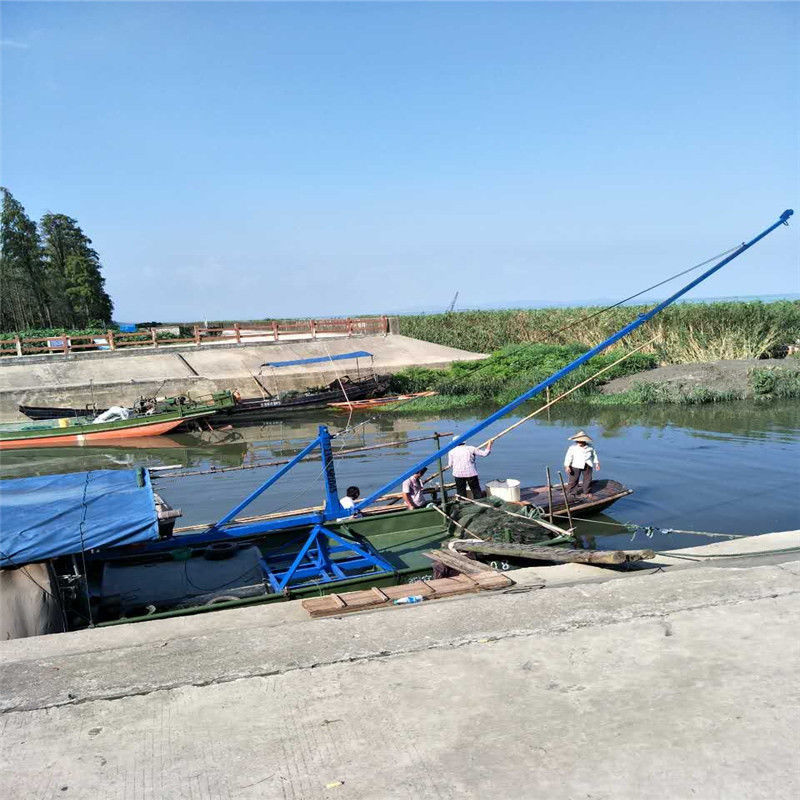 鱼塘吊鱼机池塘水库装车小型起重机移动带轮子伸缩臂起鱼小吊机