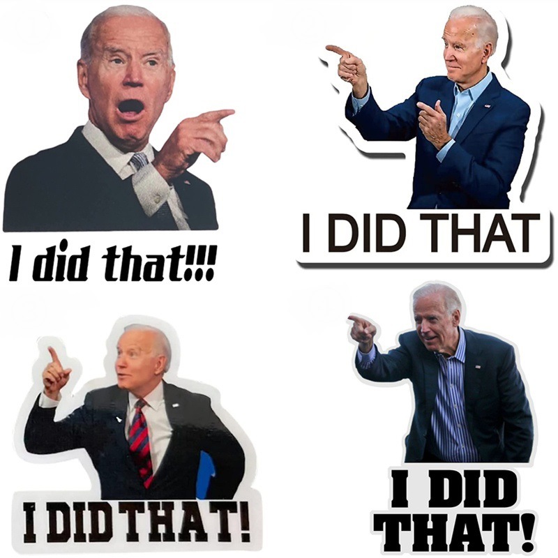 乔拜登贴纸搞笑汽车摩托车冰箱笔记本恶搞diy贴纸