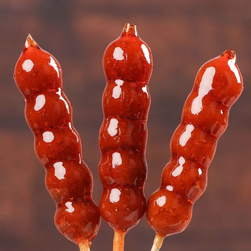 冰糖葫芦山楂球蜜饯果糕无核80/90儿时怀旧网红即食 零食品大批发