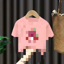 儿童洋气童装上衣女童短袖t恤新款草莓熊宝宝半袖夏季打底衫纯棉