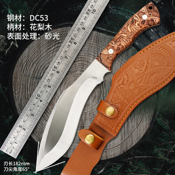 电商爆款工厂现货龙骨一体版户外刀直刀野外生存刀砍柴丛林开山野