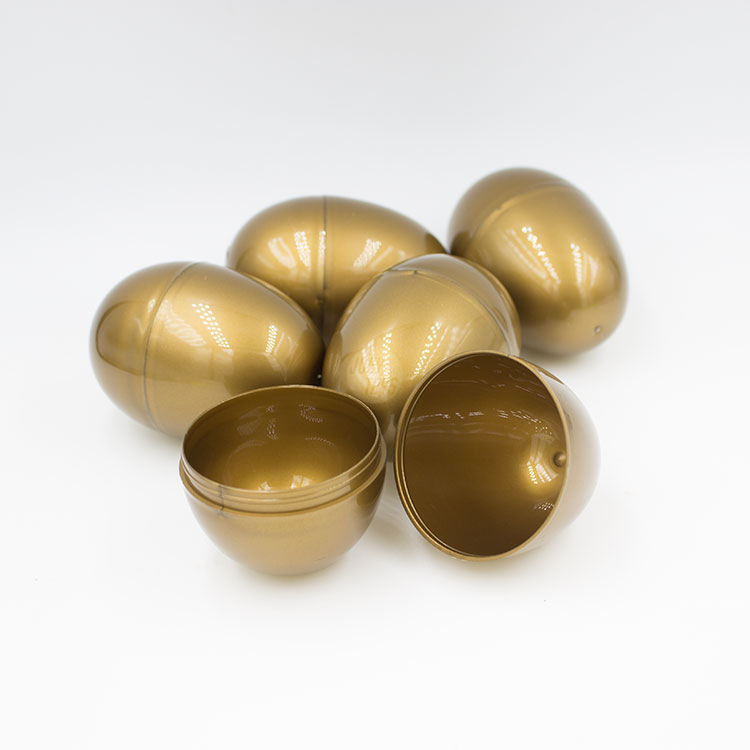 42x60mm Metallic Easter Egg Golden Eggshell Non-Electroplating Plastic Toy Easter Eggs