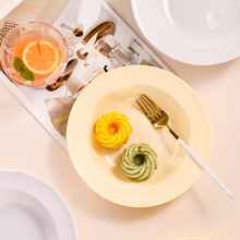 现代简约西餐高级感创意简约汤盘菜盘家用餐具西餐盘意大利风盘子
