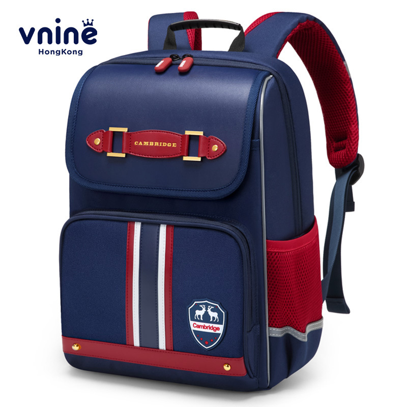 第九城 书包小学生男女孩护脊儿童书包1-3-6年级英伦风减负背包