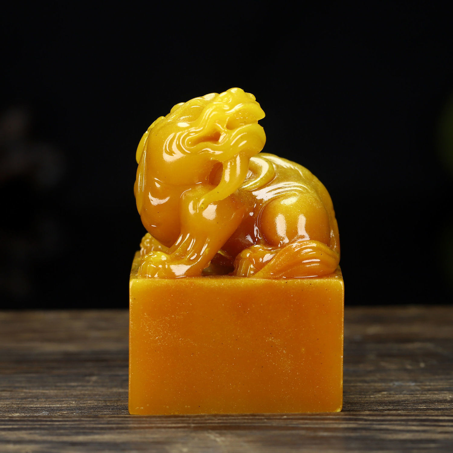 4cm仿田黄石龙印 秦始皇传国玉玺印章摆件 貔貅乾隆印章貔貅石材