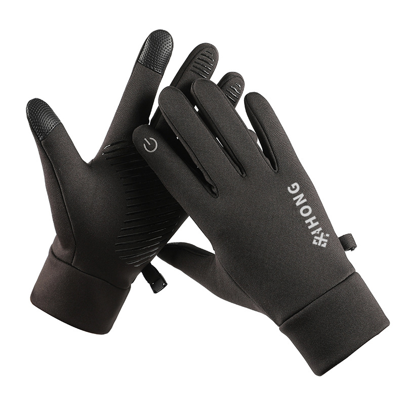 Winter Ski Warm Gloves Fleece-Lined Thickened Wind and Skid Waterproof Touch Screen Wear-Resistant Fitness Fashion Riding Gloves