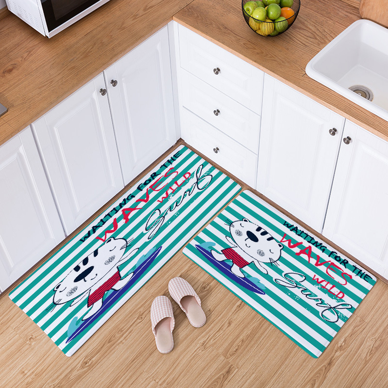 Cartoon Printed Rectangular Carpet Fashion Chinese Doormat Living Room Bedroom End Table Floor Mat Bathroom Non-Slip Mat