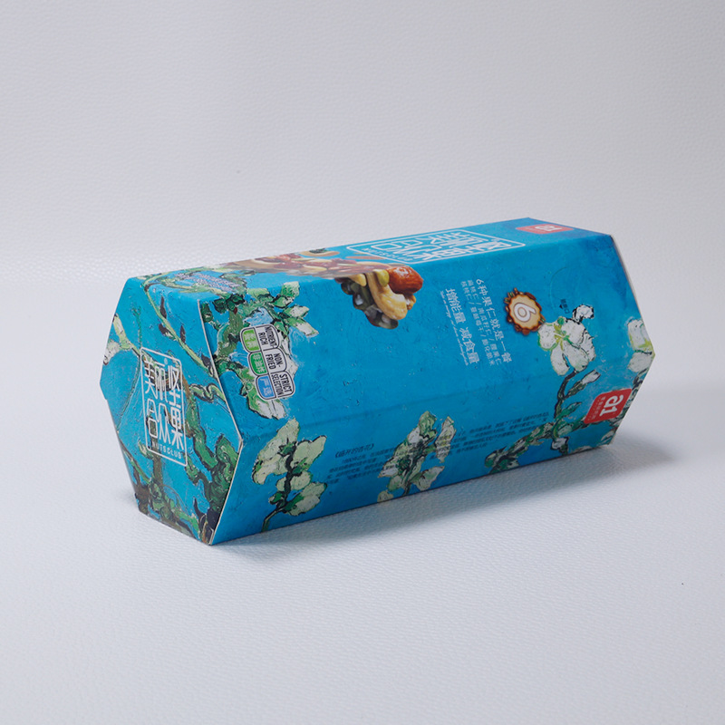 薯片干果包装盒定做 食品级白卡纸彩印菱形纸盒 食品包装盒定制