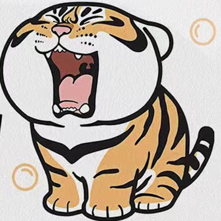 可爱老虎抱枕创意印花老虎头挂件抱枕毛绒玩具玩偶办公室靠垫跨境