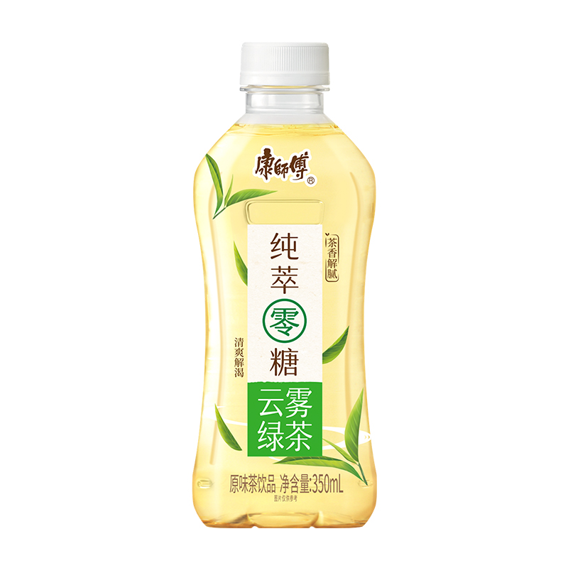 康师傅纯萃无糖茉莉花茶高山乌龙茶绿茶零糖350ml*6瓶