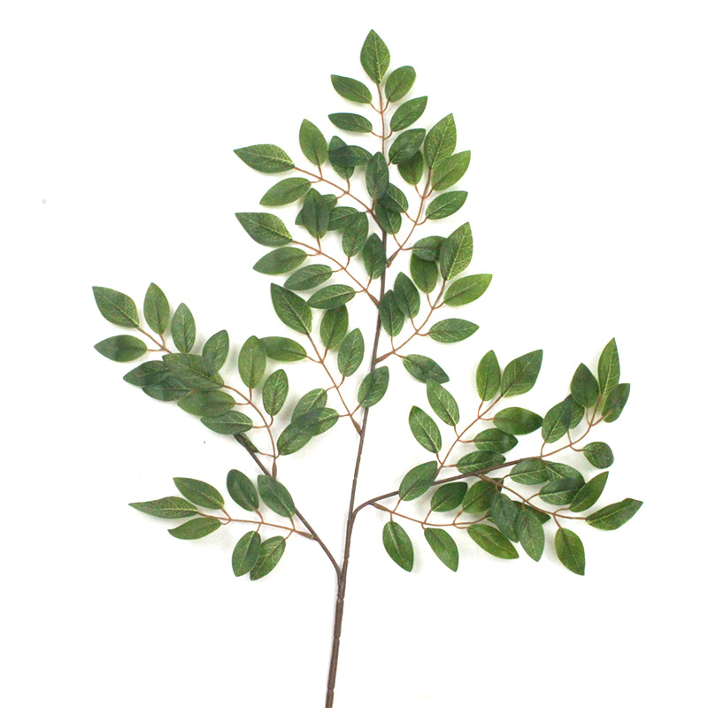 Artificial Plant Fake Leaves Red Branch Rod Tofu Pudding Leaves Locust Tree Leaves Diy Background Wall Decoration Wholesale