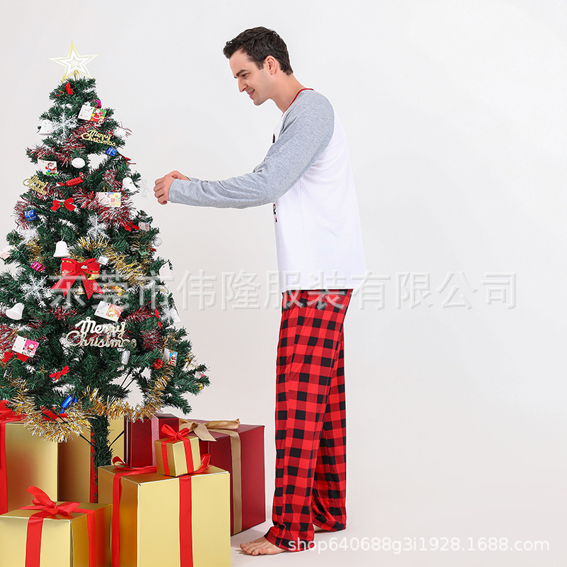 2022 New Cross-Border Family Pajamas Suit Baby Boys Girls Women's Clothing Men's Christmas Suit