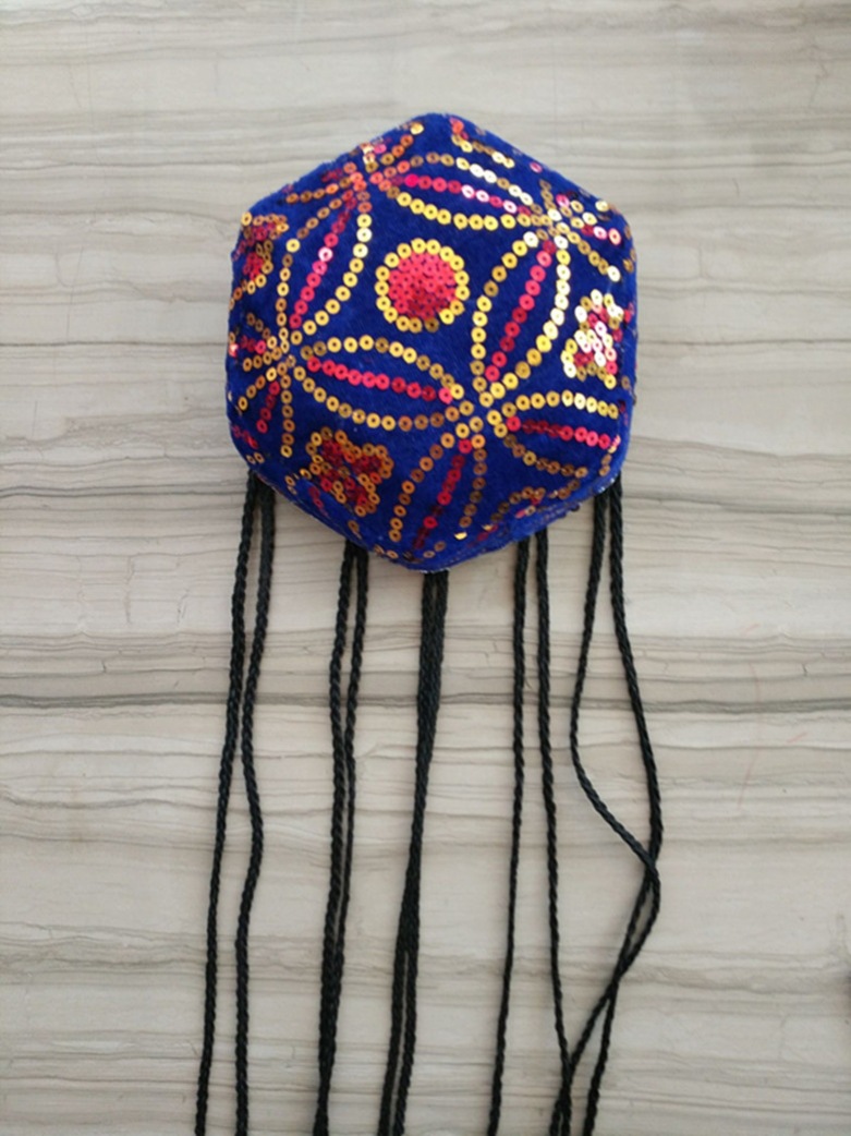 手工传统小花六角新疆少数演出女女士帽带维吾尔族维吾尔族帽舞蹈