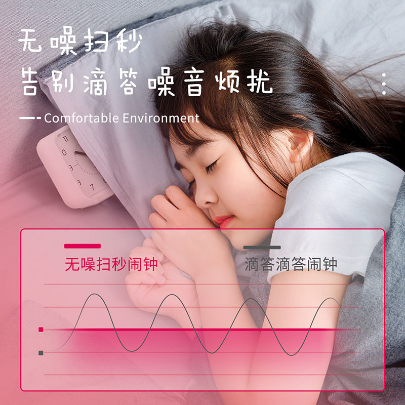 得力闹钟学生用起床神器2024新款儿童男女孩可爱机械时钟强力叫醒