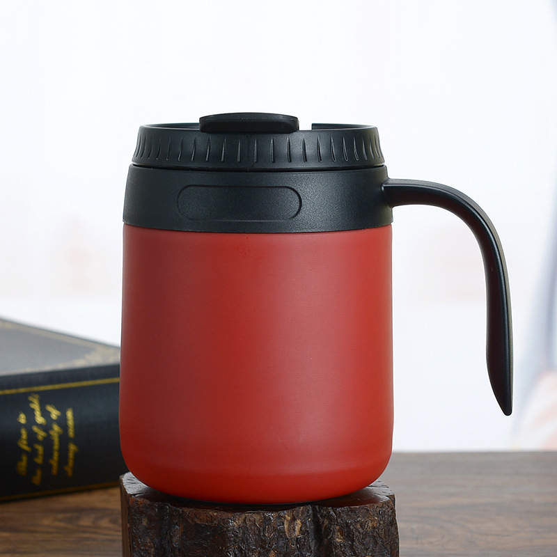 Factory Direct Supply Household Minimalist Thermos Cup with Handle Stainless Steel Insulated Coffee Pot Business Gift Cup Coffee Cup